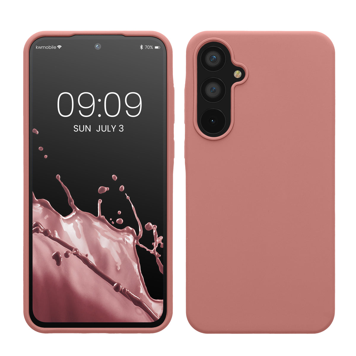 Rubberized silicone shell for Samsung Galaxy A55 5G in winter rose