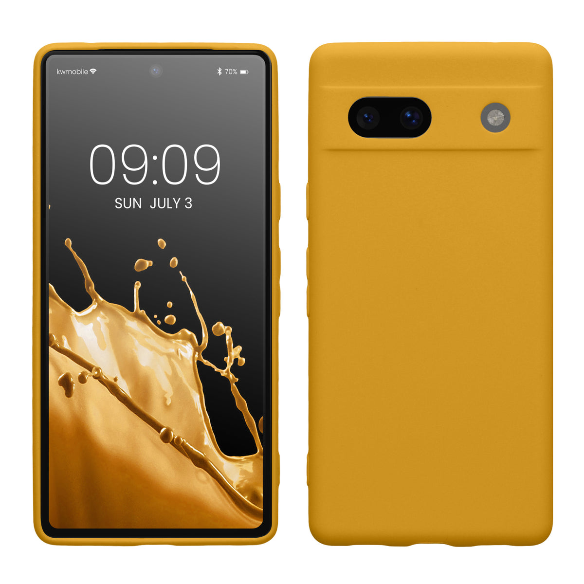 TPU case with camera protection for Google Pixel 7a in Mango