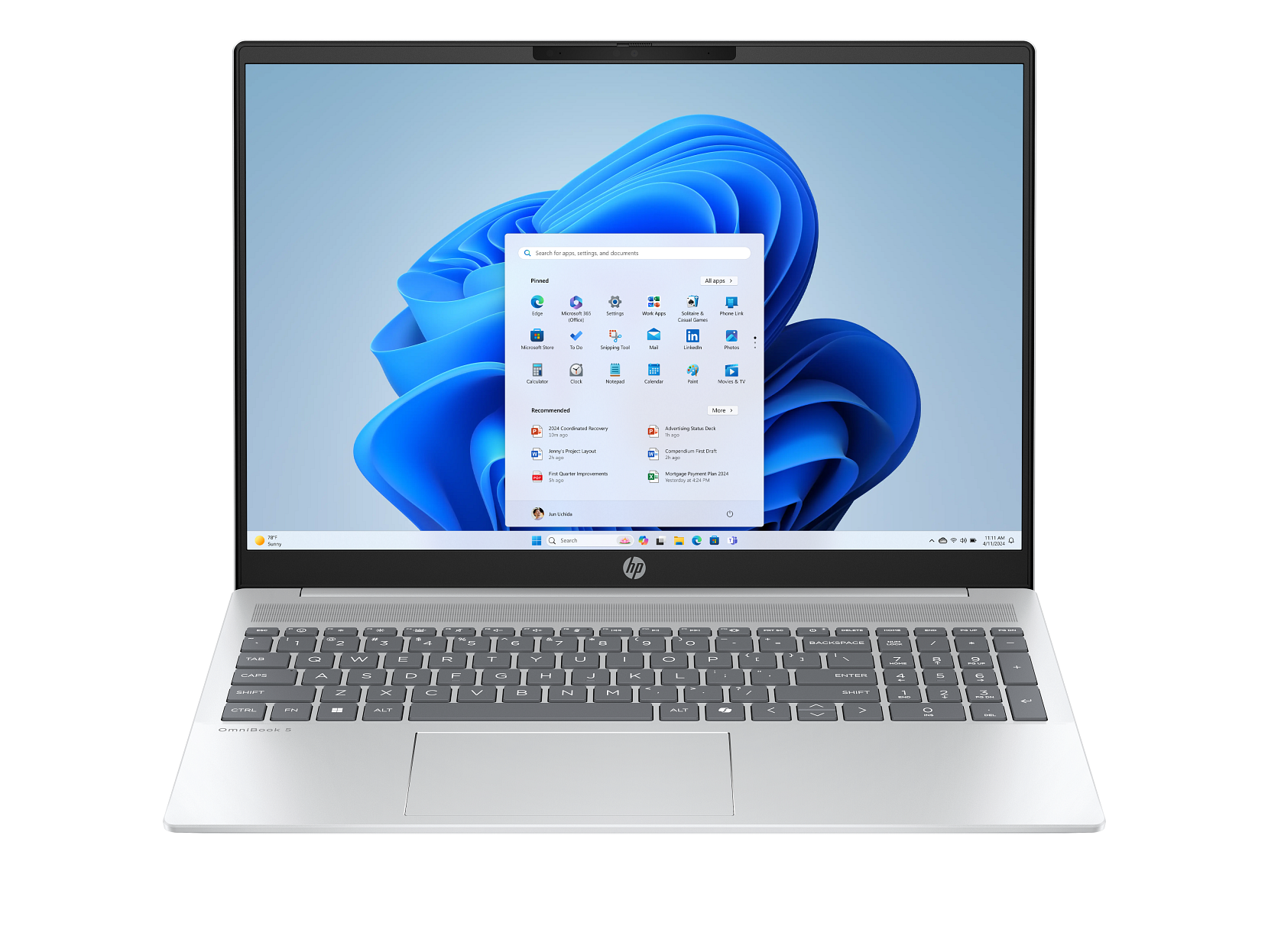 HP OmniBook 5 16-af1055ng 16" 2025 WUXGA Ultra 5 225U 16 GB / 512 GB SSD W11H QWERTZ Silber Renew - Ohne Vertrag