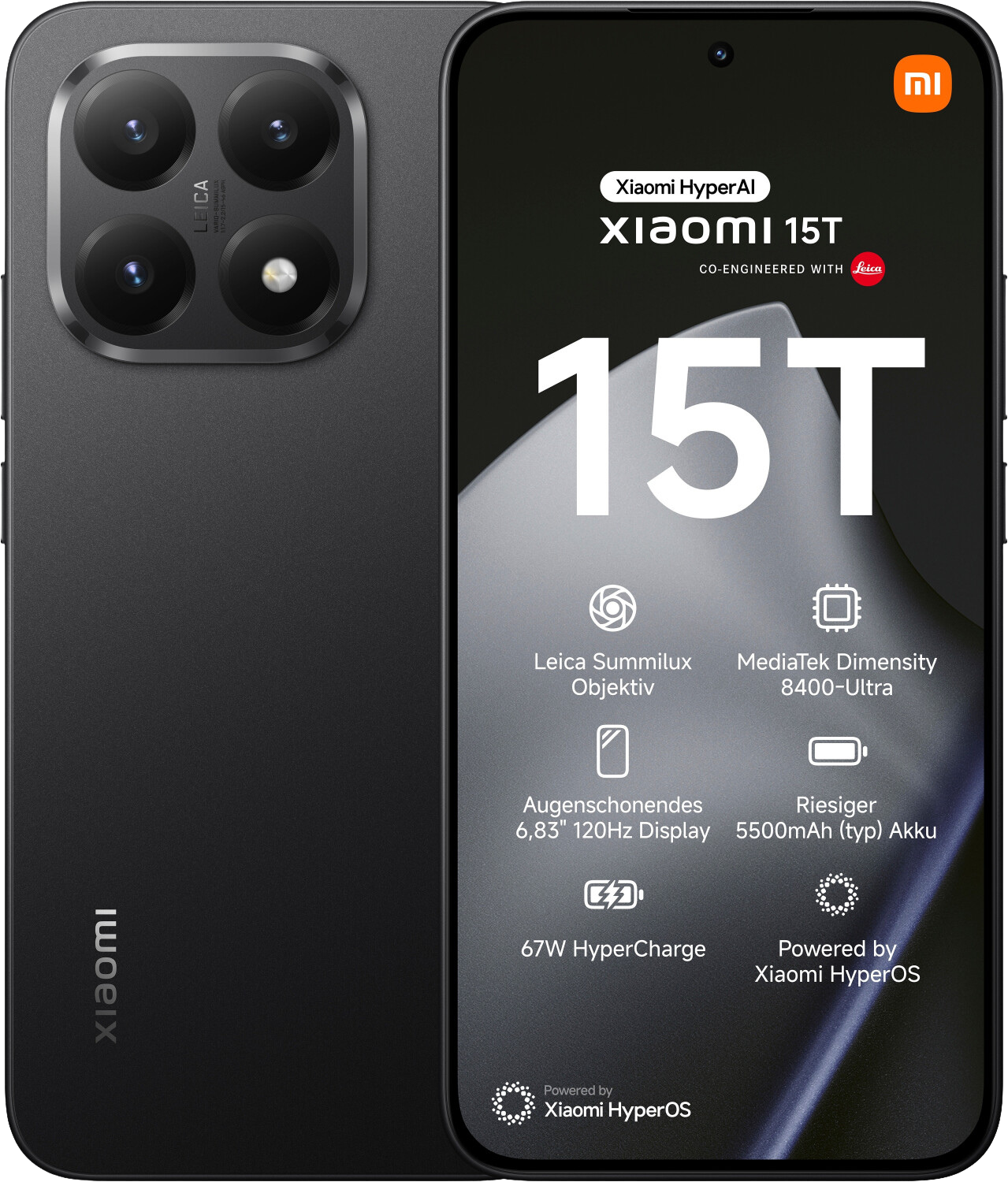 Xiaomi 15T 5G Dual-SIM schwarz - Ohne Vertrag