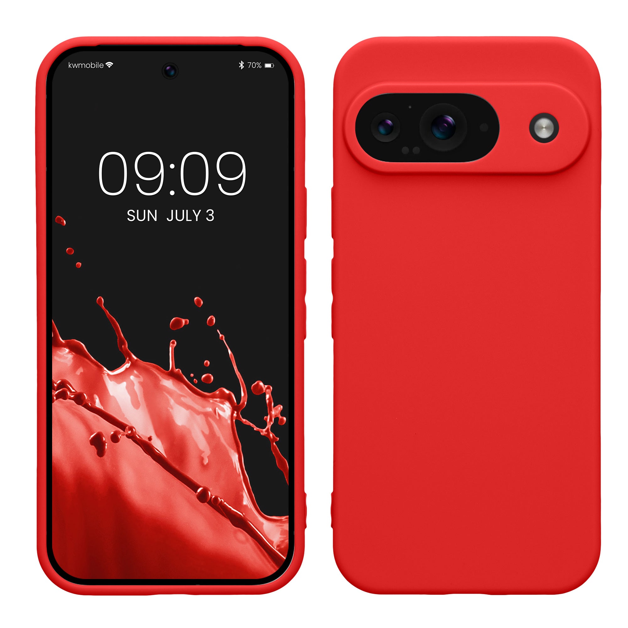 TPU Hülle mit Kameraschutz für Google Pixel 9 in Klassisch Rot