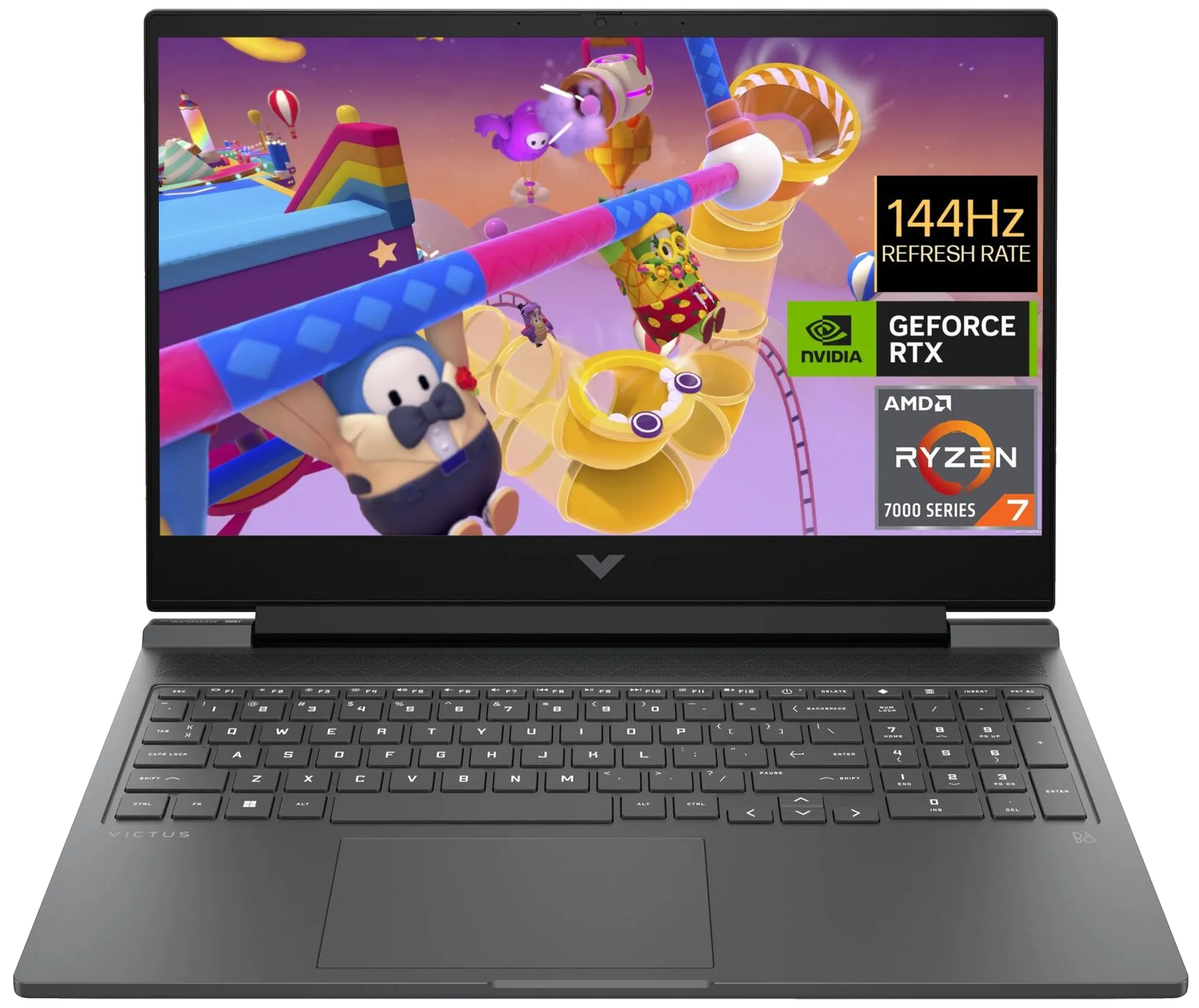 HP Victus Gaming 16-s0182ng 16" 2023 FHD R7 7840HS 32 GB / 512 GB SSD RTX 4060 FreeDOS QWERTZ Schwarz Renew - Ohne Vertrag