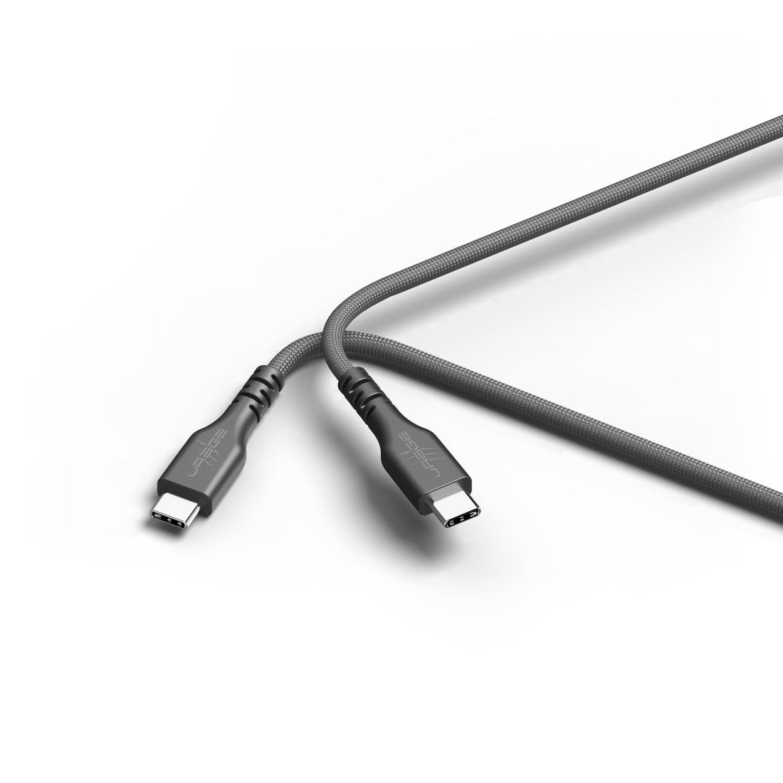 uRage USB-C-Kabel, uFlex, USB-C-Stecker - USB-C Stecker, Mesh, 3 m, Schwarz