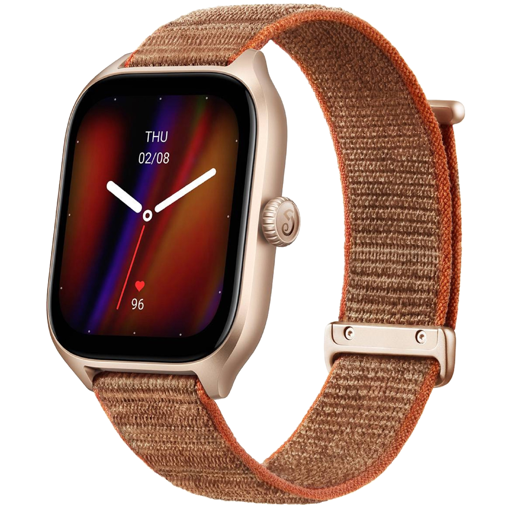 Amazfit GTS 4 Roségold mit Nylonarmband Braungold - Ohne Vertrag