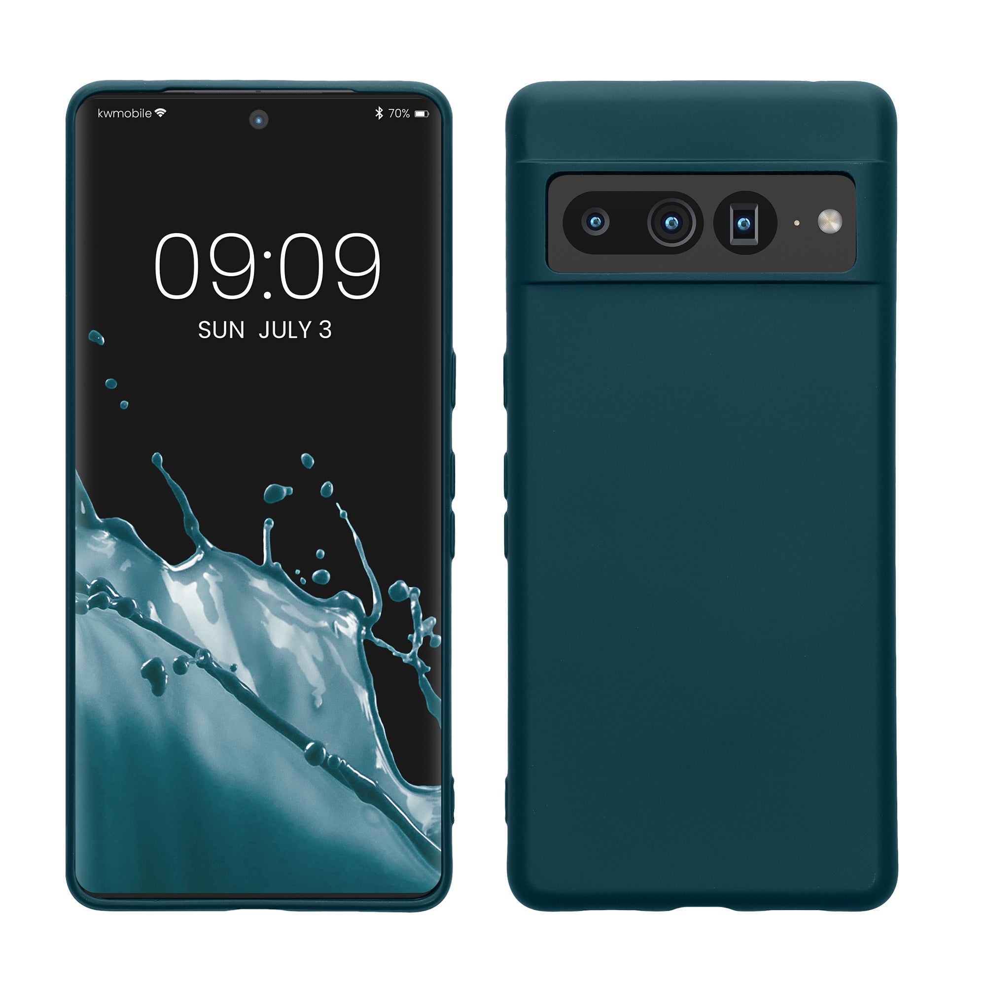 Slim Gummierte Silikon Hülle für Google Pixel 7 Pro in Petrol matt
