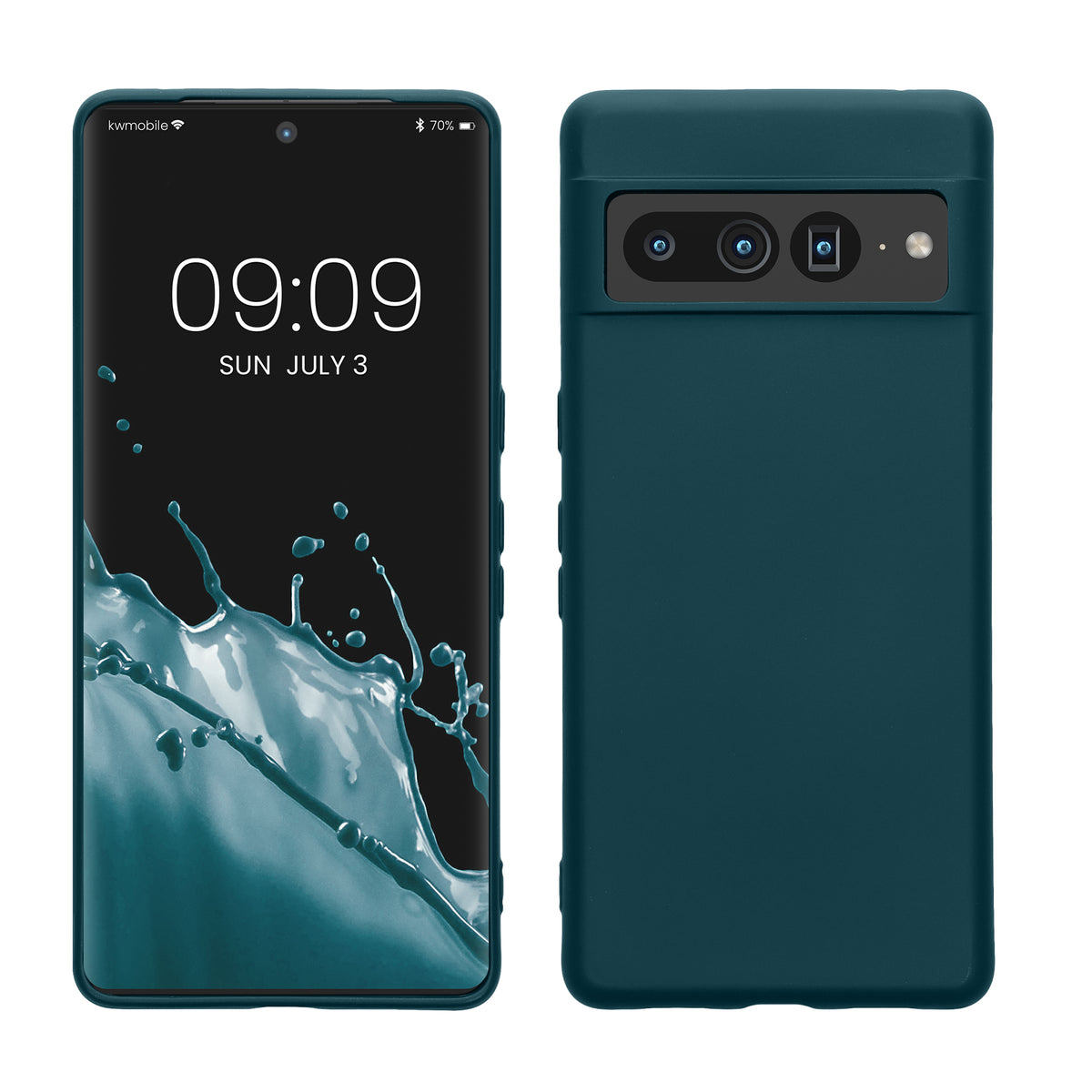 Slim Gummierte Silikon Hülle für Google Pixel 7 Pro in Petrol matt