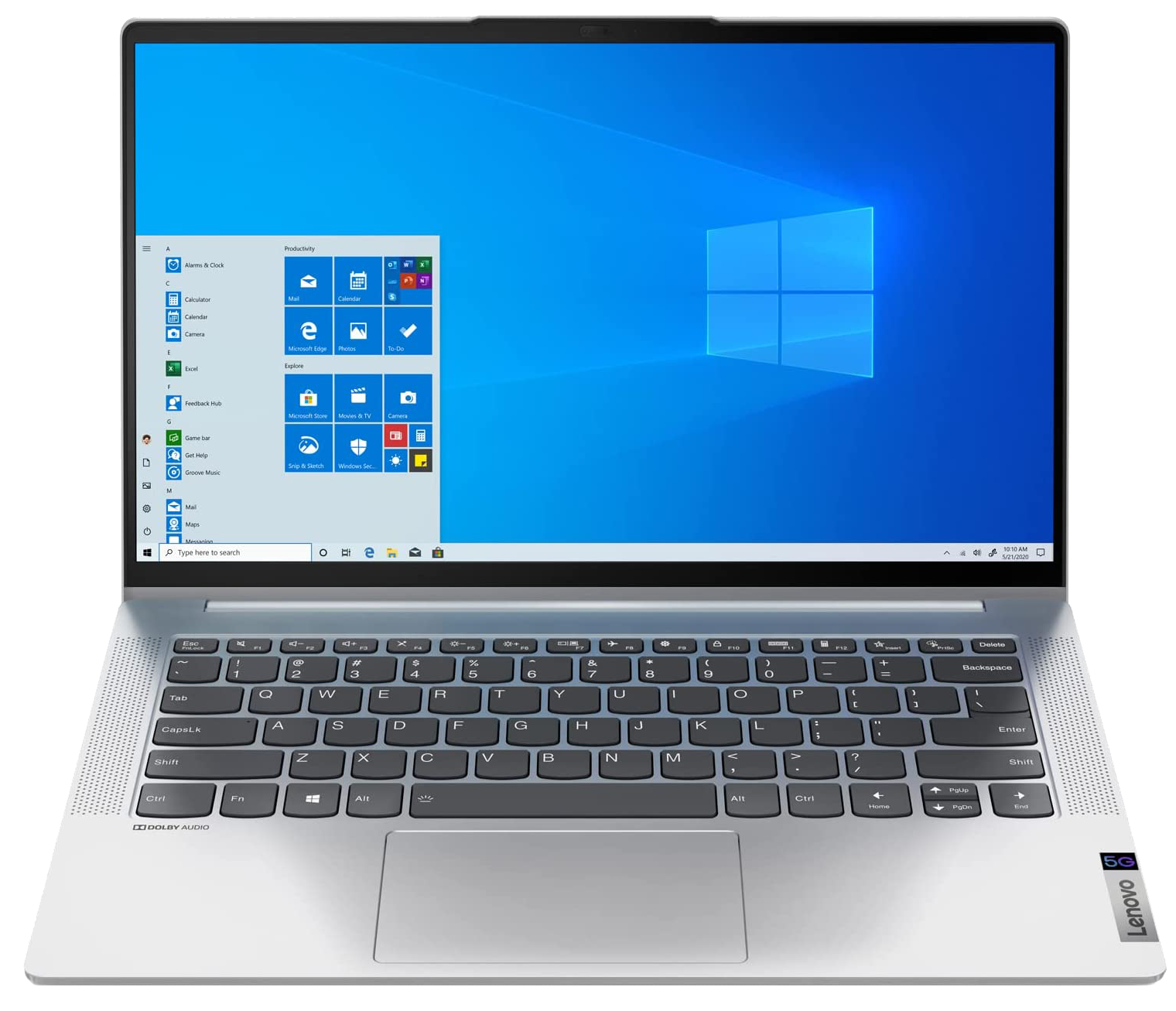 Lenovo IdeaPad 5G 14Q8X05 14" 2022 Snapdragon 8cx 8/512 GB SSD W11H 82KF000KUK QWERTY Silver - Ohne Vertrag