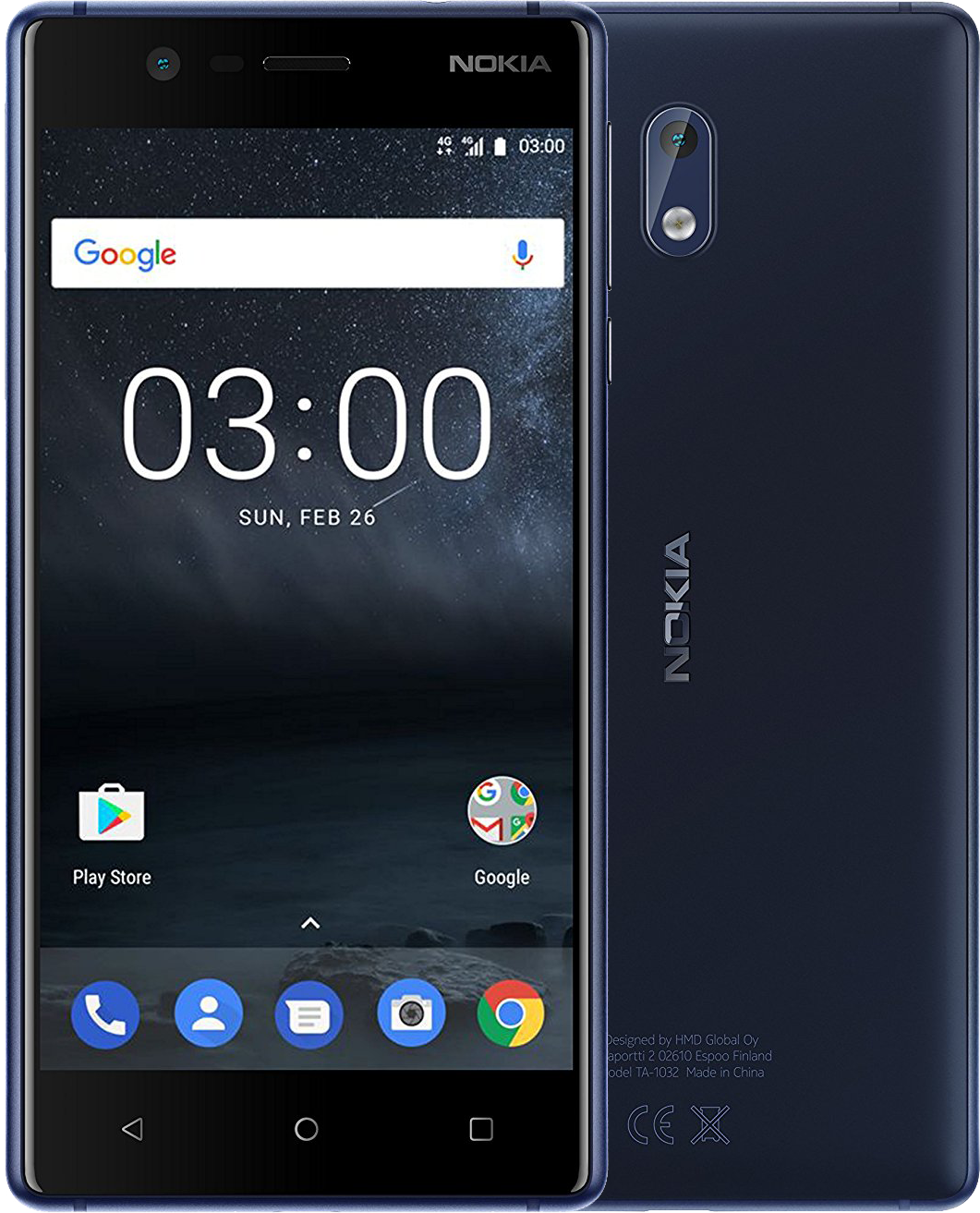 Nokia 3 Single-SIM blau - Ohne Vertrag