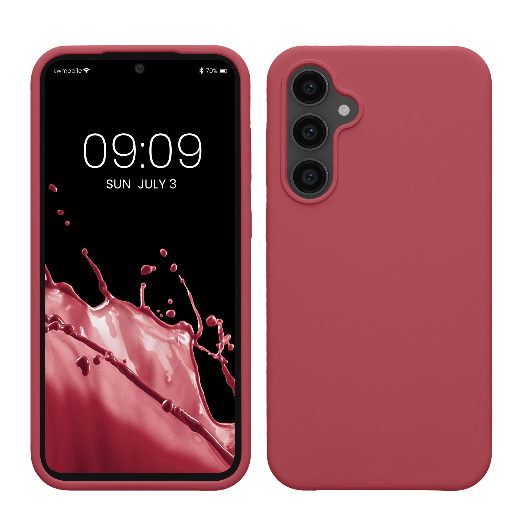 Gummierte Silikon Hülle für Samsung Galaxy S23 FE in Dark Rose