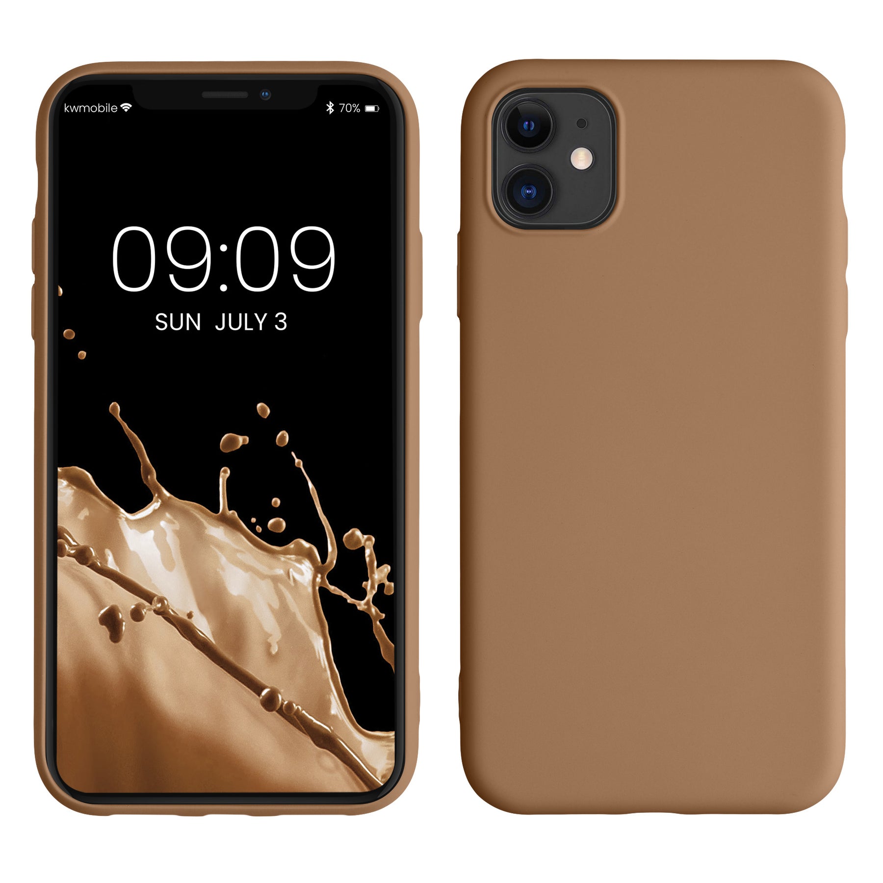 Slim Gummierte Silikon Hülle für Apple iPhone 11 in Cappuccino