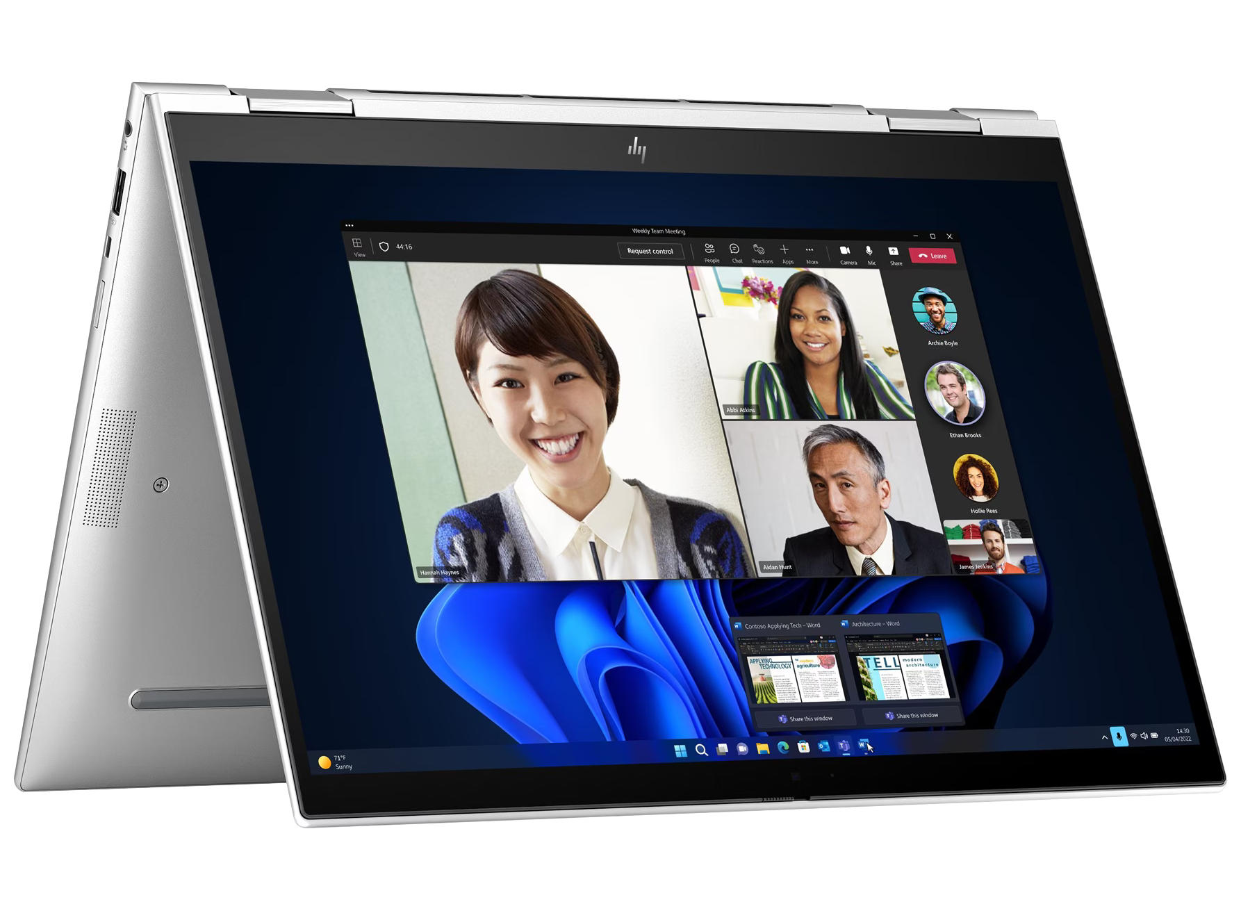 HP Elite x360 830 G11 4G 13" 2024 WUXGA TS Ultra 5 125U 16 GB / 256 GB SSD W11Pro QWERTZ Silber Renew - Ohne Vertrag