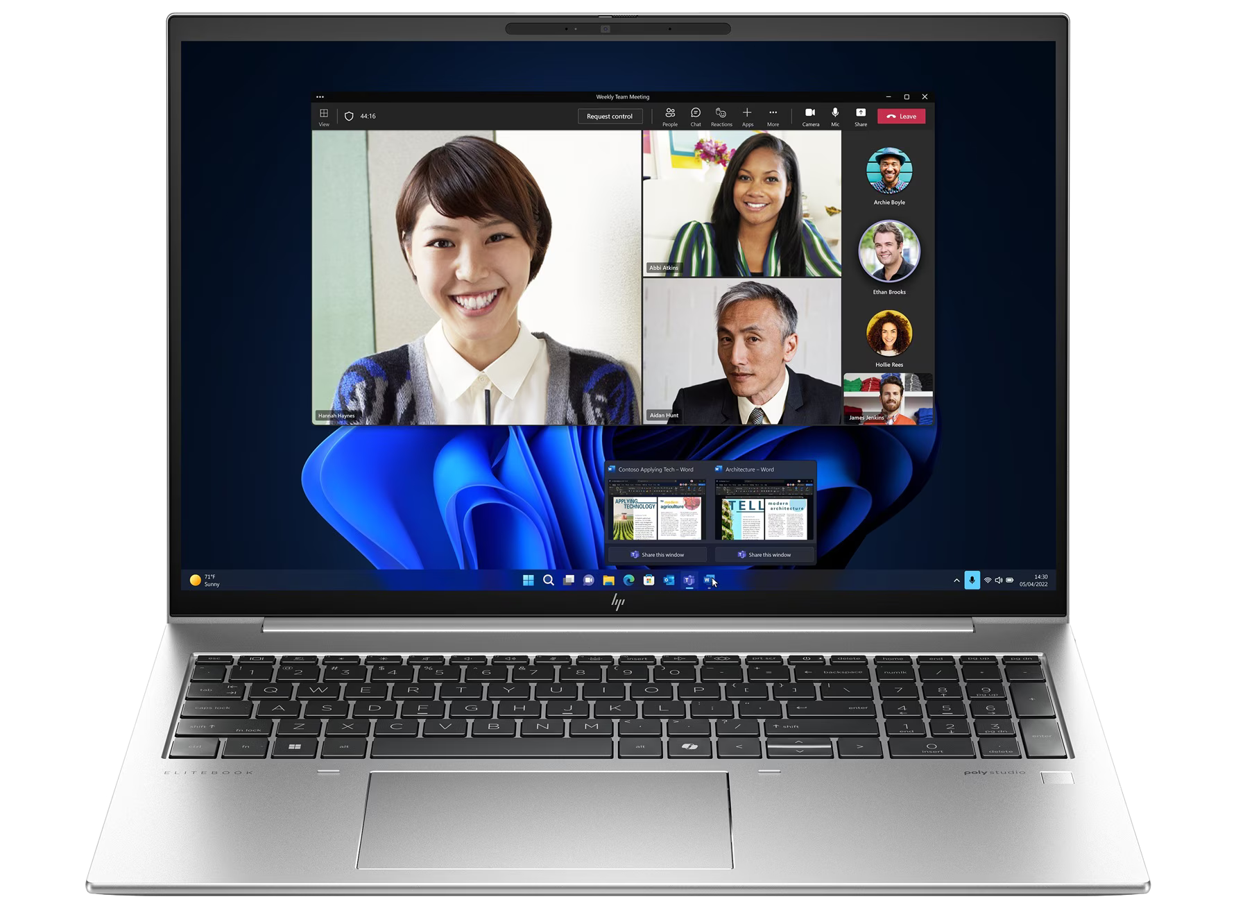 HP EliteBook 865 G11 16" 2024 WUXGA TS Ryzen7 PRO 8840HS 32 GB / 512 GB SSD W11Pro QWERTZ Silber Renew - Ohne Vertrag