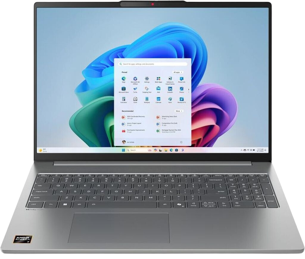 Lenovo IdeaPad Slim 5 Gen 10 16" 2024 AI 5 330 16GB/1TB W11H QWERTZ grau - Ohne Vetrag