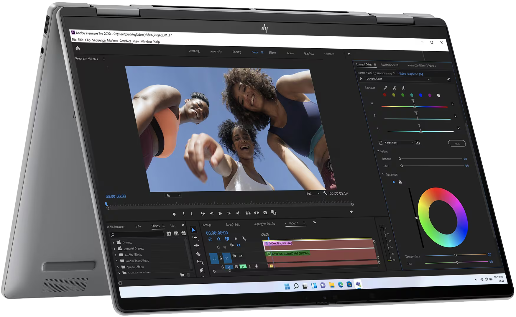 HP Envy x360 14-fa0775ng 14" 2025 WUXGA TS Ryzen7 8840HS 16 GB / 512 GB SSD W11H QWERTZ Silber Renew - Ohne Vertrag
