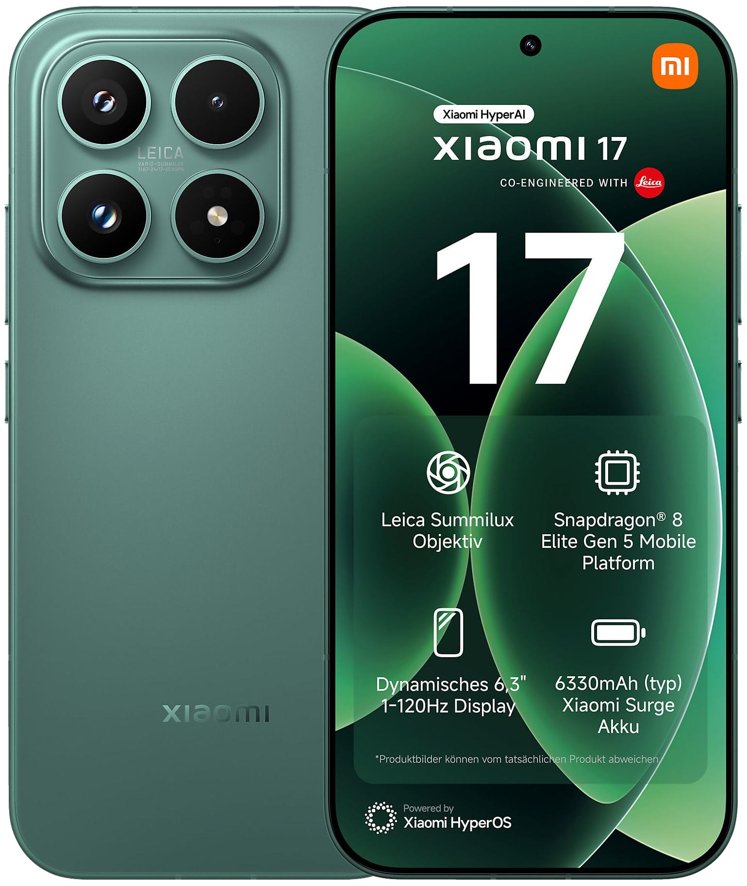 Xiaomi 17 5G Dual-SIM grün - Ohne Vertrag