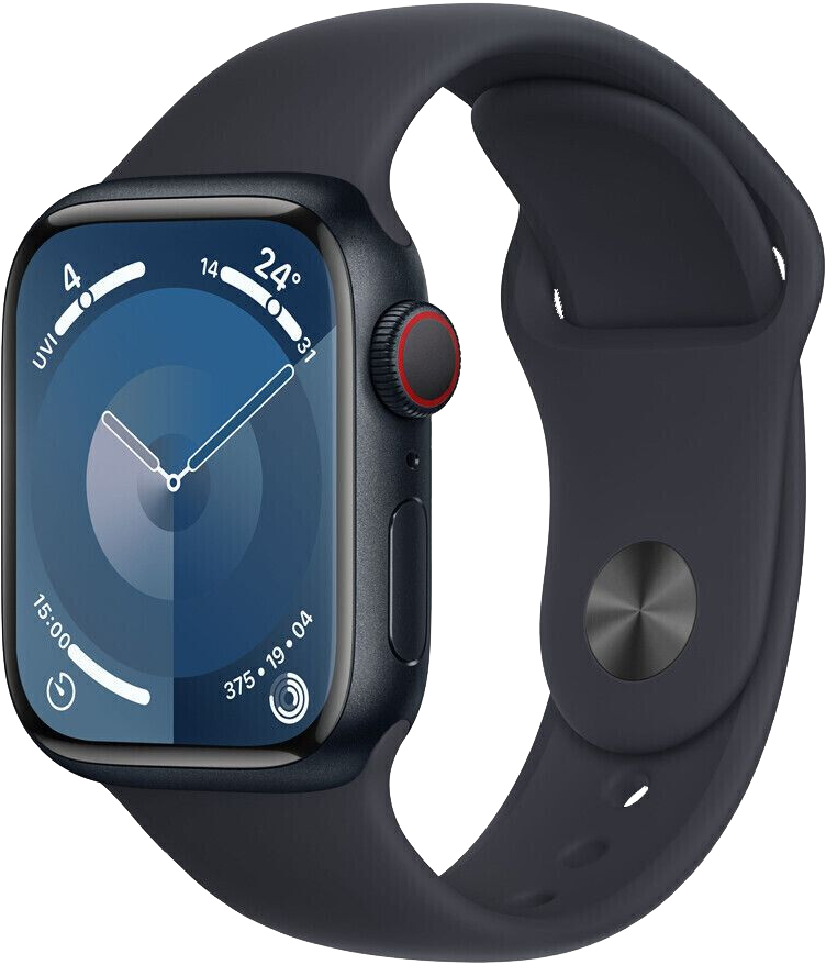 Apple Watch 9 LTE Alu 41mm Sportarmband Mitternacht M/L MRHT3 Differenzbesteuert - Ohne Vertrag