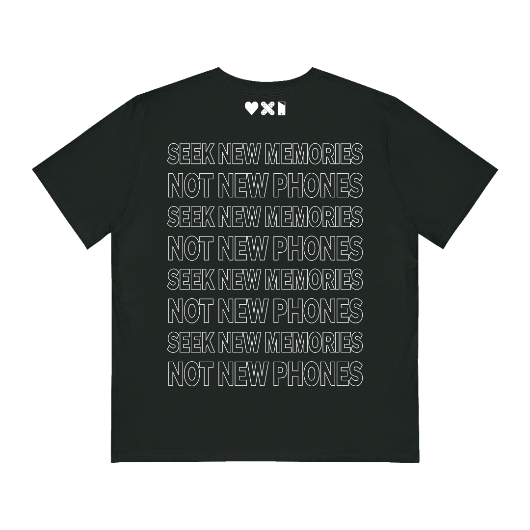 Schwarzes Unisex T-Shirt mit Backprint kaufen | Janado