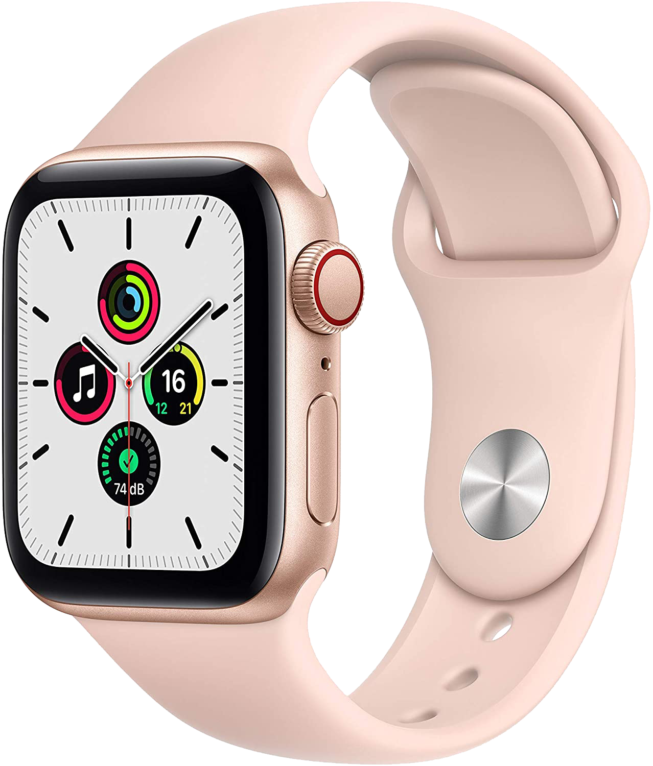 Apple Watch SE LTE Gold 40mm Sportarmband Sandrosa MYEH2 - Ohne Vertrag