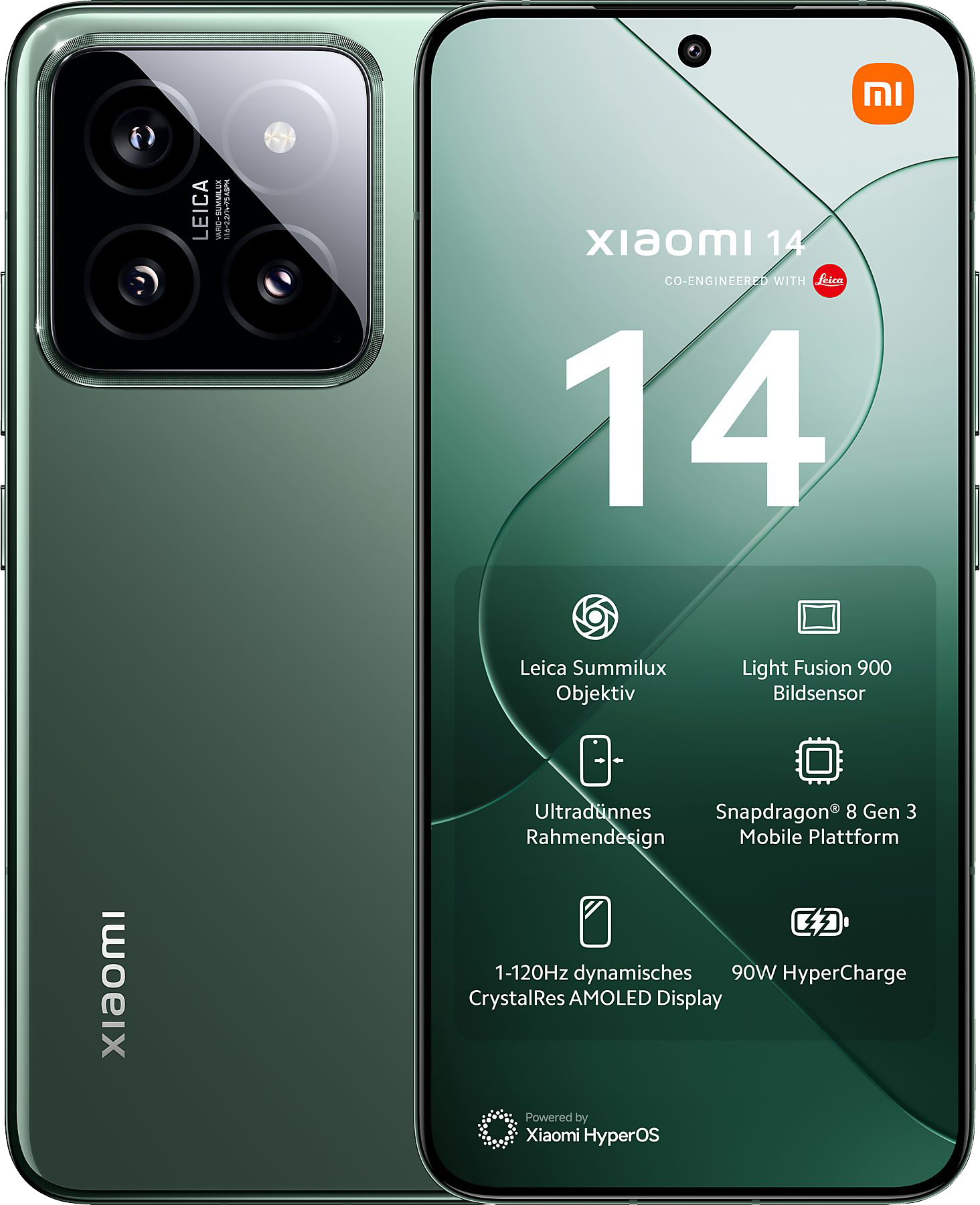 Xiaomi 14 5G Dual-SIM grün - Ohne Vertrag