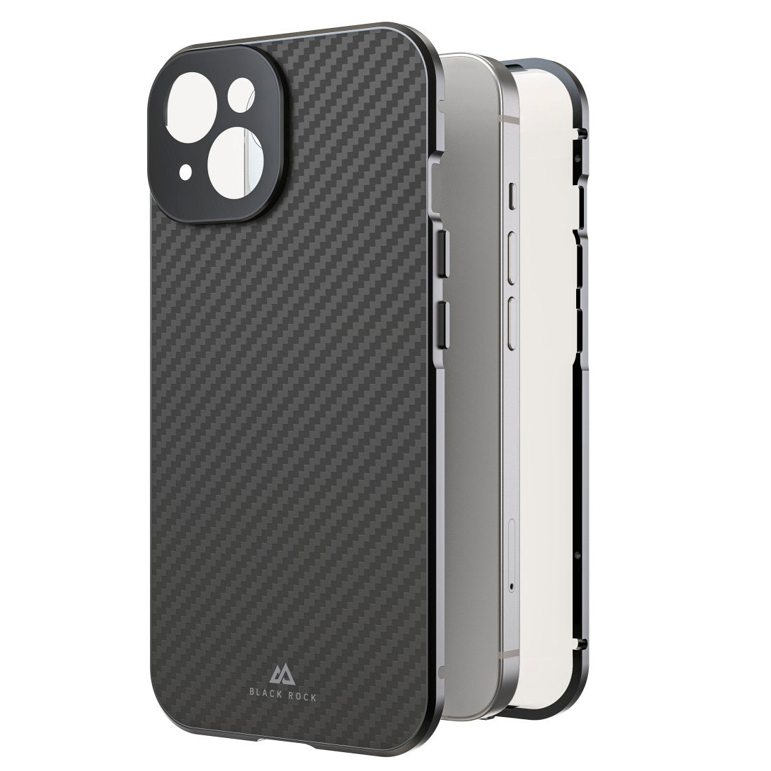 Black Rock Cover 360 Glass für Apple iPhone 14, Real Carbon