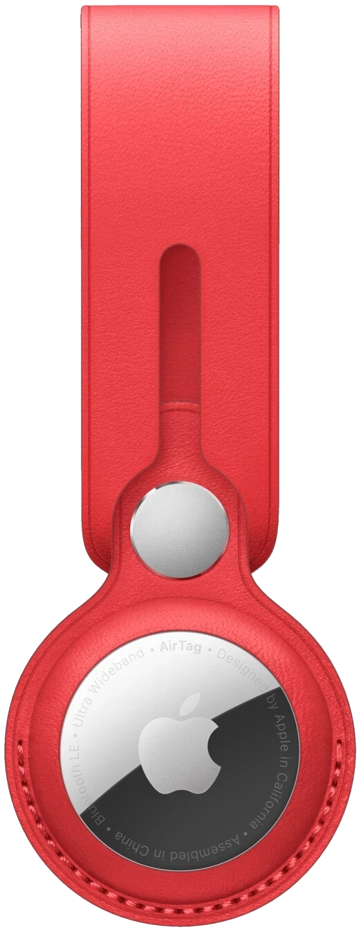 Apple AirTag Anhänger aus Leder rot - Ohne Vertrag