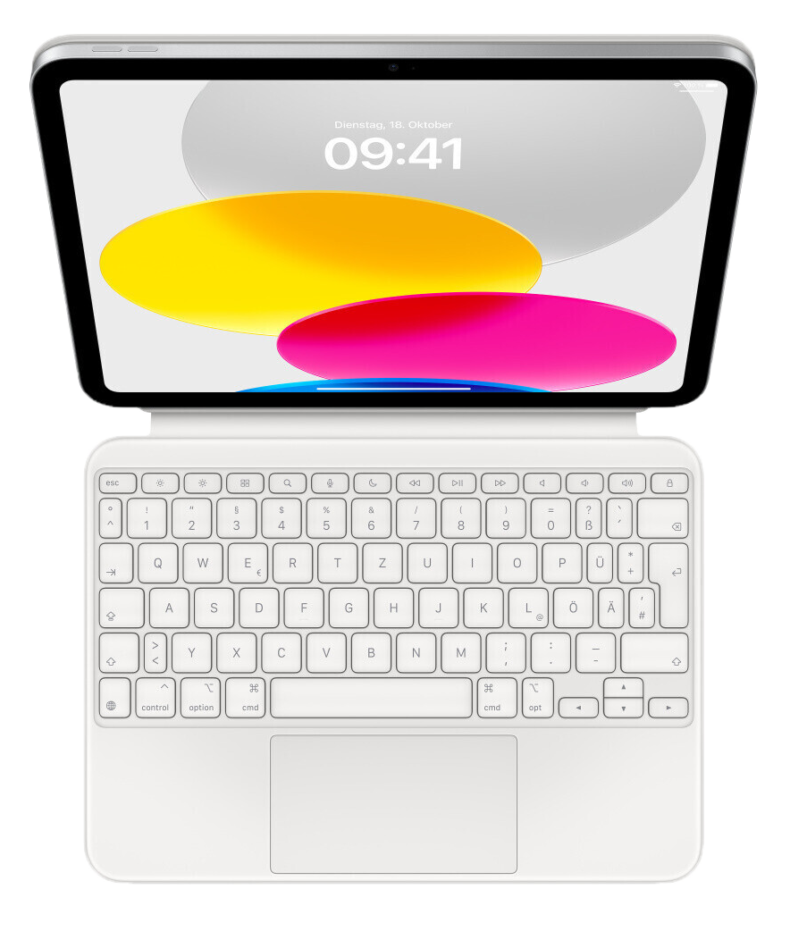 Apple Magic Keyboard Folio für iPad (10. Generation) QWERTZ Tastatur Weiß - Ohne Vertrag