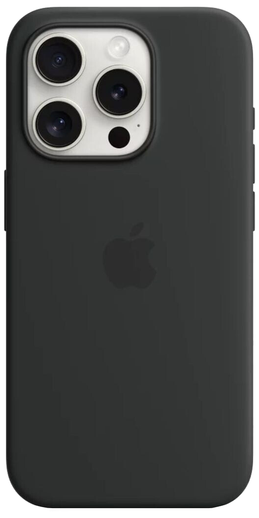 Apple Silikon Case mit MagSafe (iPhone 15 Pro Max) schwarz - Ohne Vertrag