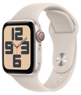 Apple Watch SE 2022 LTE Polarstern Alu 40mm Sportarmband Polarstern S/M MRFX3 - Ohne Vertrag