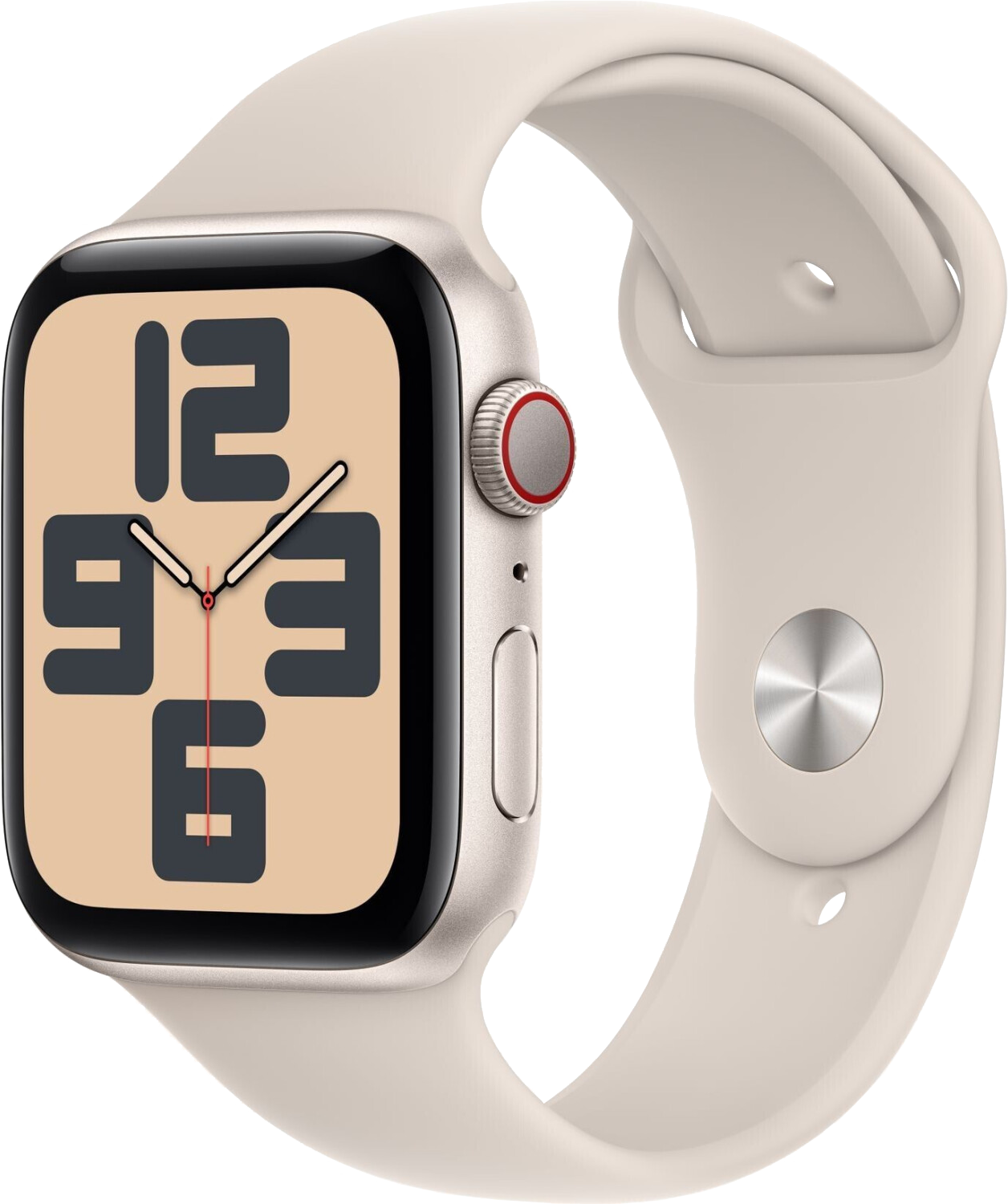 Apple Watch SE 2022 LTE Polarstern Alu 44mm Sportarmband Polarstern M/L MRGX3 - Ohne Vertrag