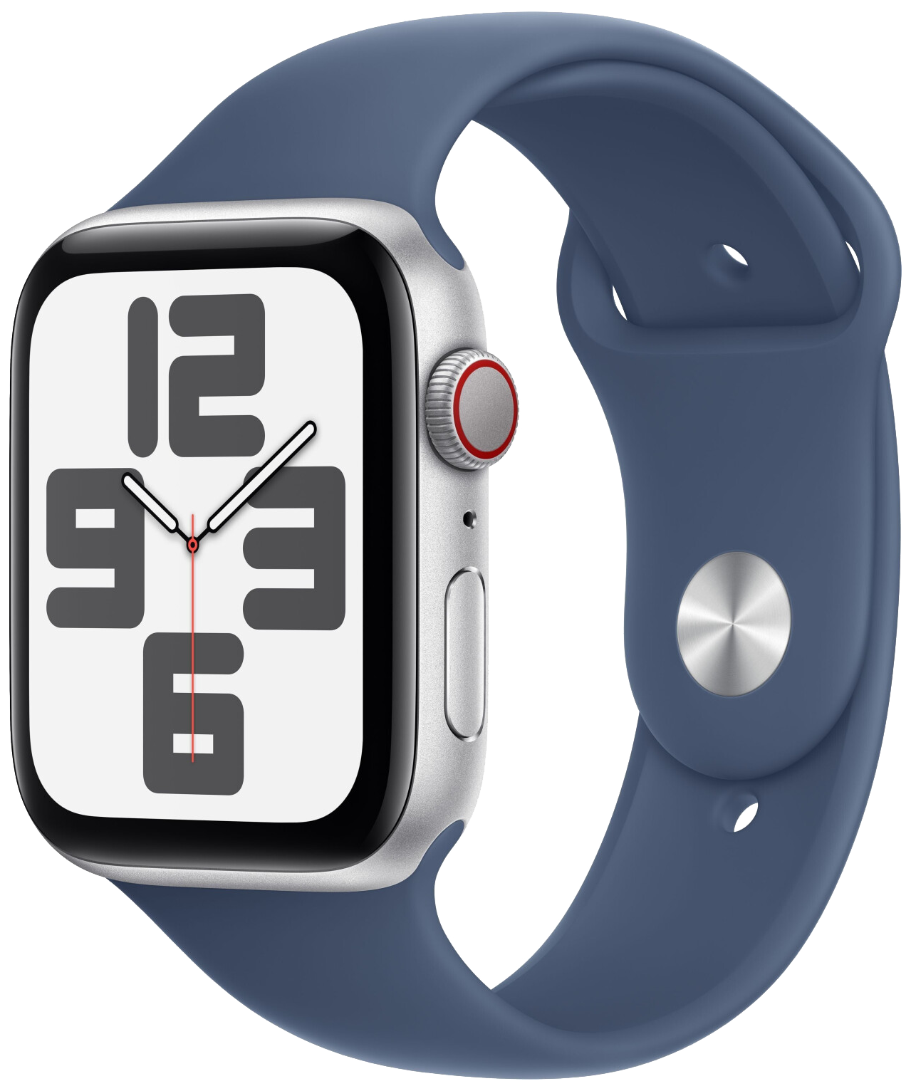 Apple Watch SE LTE silber Alu 44mm Sportarmband Sturmblau M/L MXGQ3 - Ohne Vertrag