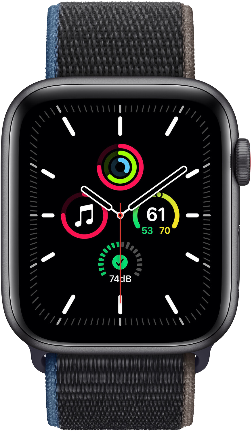 Apple Watch SE LTE Space Grau 44mm Sport Loop Kohlegrau MYF12 - Ohne Vertrag