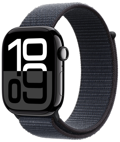 Watch 10 LTE Diamantschwarz Alu 46mm Sport Loop Tinte MWY53