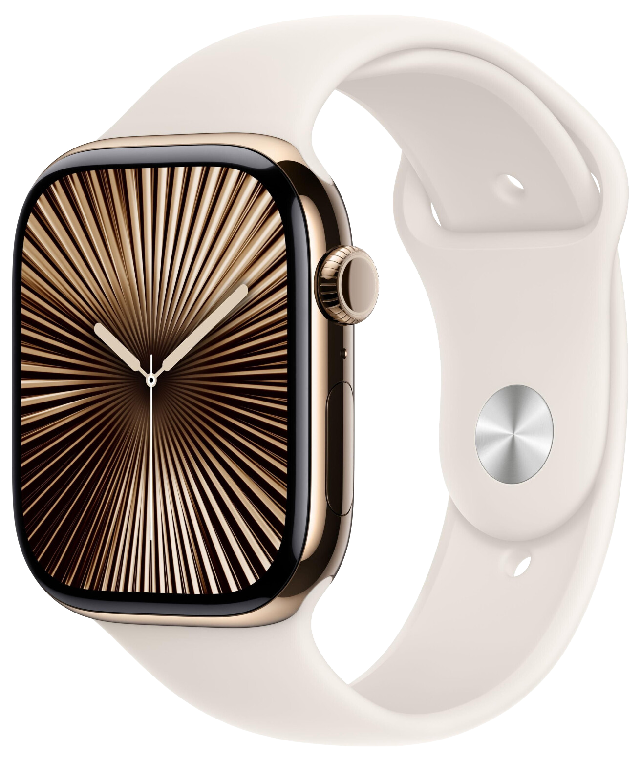 Apple Watch 10 LTE Gold Titan 46mm Sportarmband Polarstern M/L MWYY3 - Ohne Vertrag