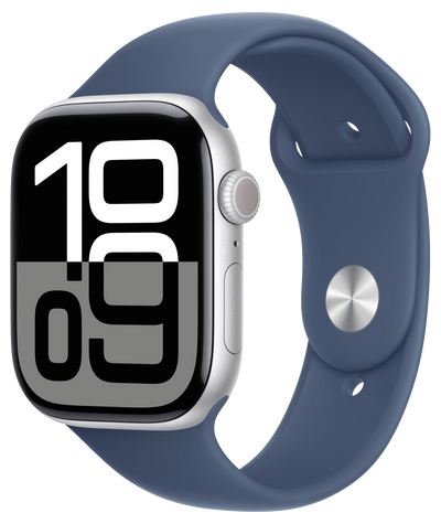 Watch 10 GPS silver aluminum 46mm sports hardship denim m/l mwwm3