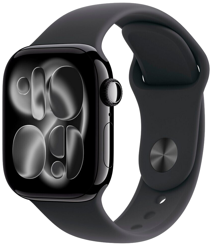 Apple Watch 11 5G Diamantschwarz Alu 42mm Sportarmband Schwarz S/M MF834 - Ohne Vertrag