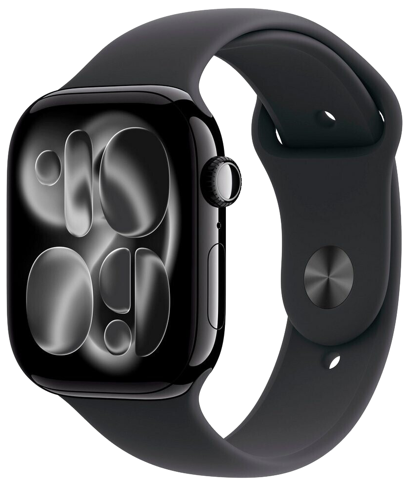 Apple Watch 11 5G Diamantschwarz Alu 46mm Sport Band Schwarz M/L MFC44 - Ohne Vertrag