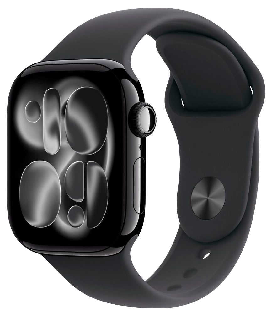 Apple Watch 11 GPS Diamantschwarz Alu 42mm Sportarmband Schwarz S/M MEQT4 - Ohne Vertrag