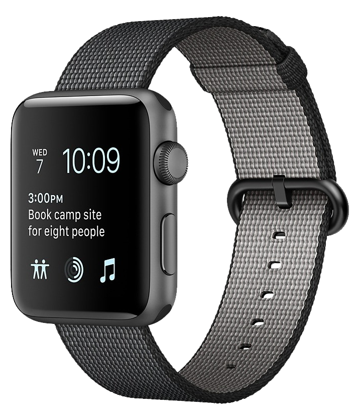Apple Watch 2 SpaceGrau Alu 42mm Nylonarmband Schwarz MP072ZD - Ohne Vertrag