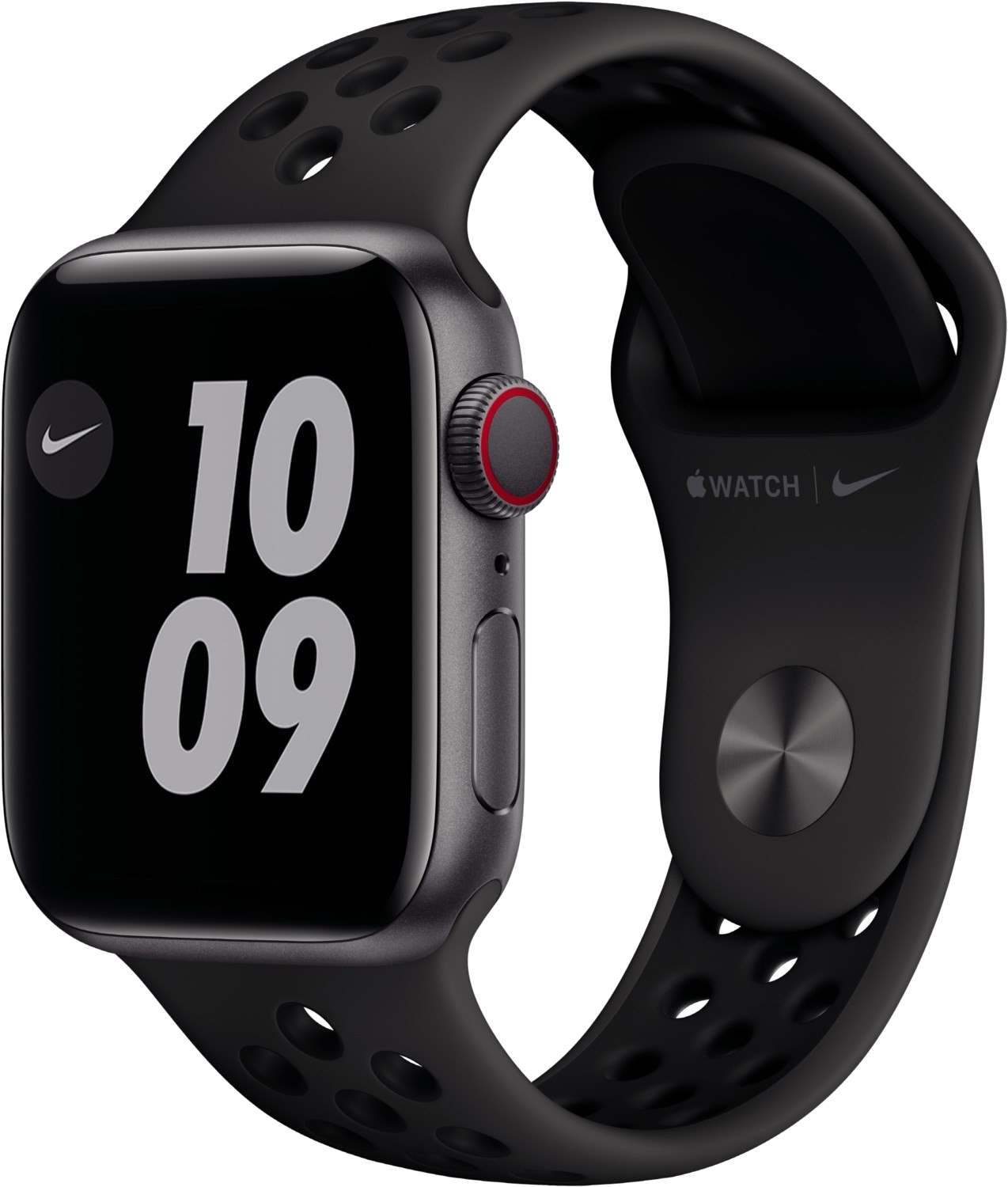 Apple Watch 6 Nike LTE Grau Alu 40mm Sportarmband Schwarz - Ohne Vertrag