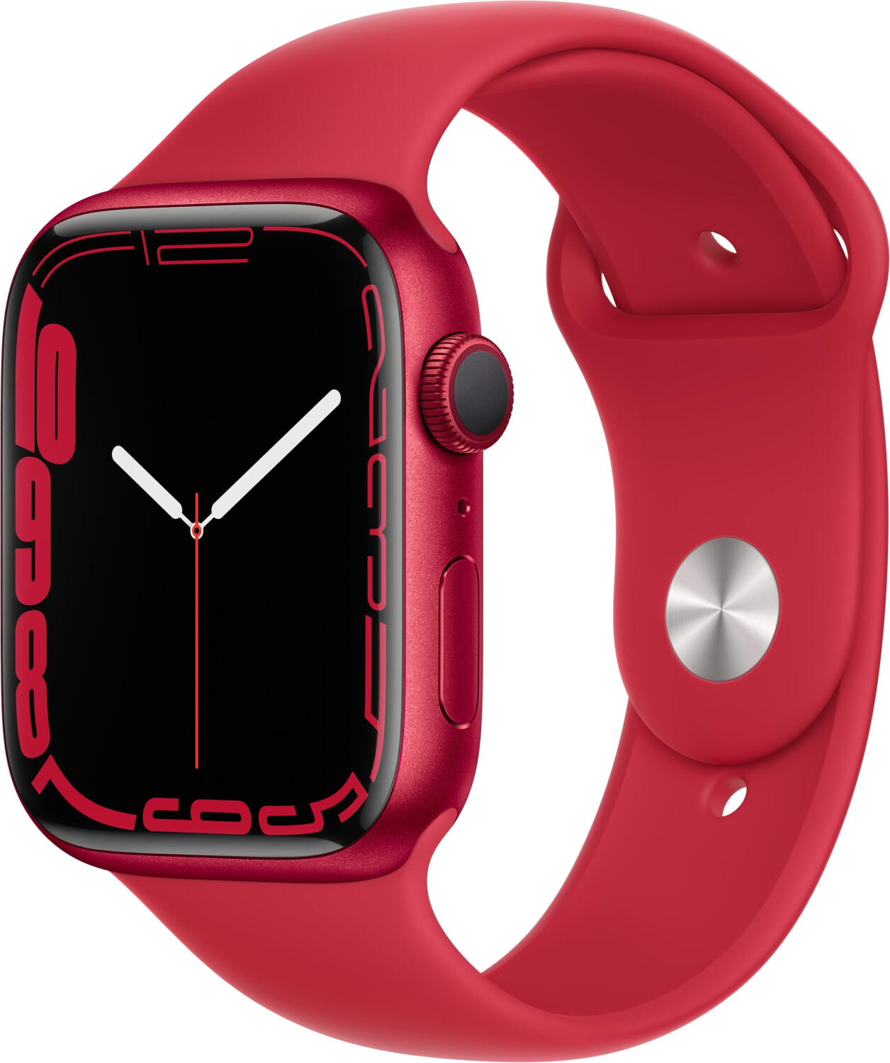 Apple Watch 7 rot Alu 45mm Sportarmband rot MKN93 - Onhe Vertrag