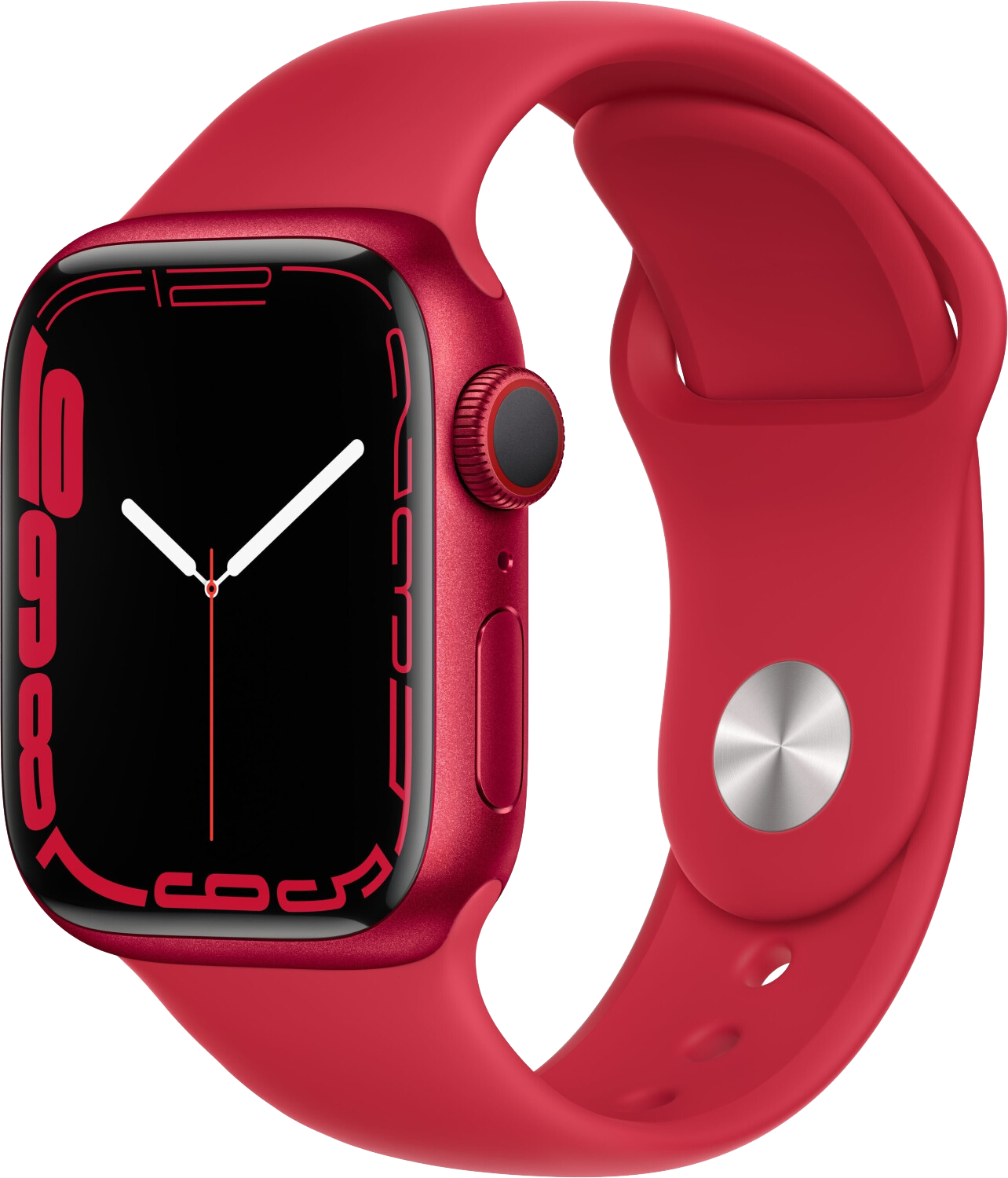 Apple Watch 7 LTE rot Alu 41mm Sportarmband rot MKHV3 - Ohne Vertrag