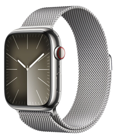 Watch 9 LTE Silver Edelstahl 45mm Milanalse Loop Silver MRMQ3