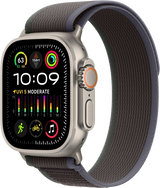 Apple Watch Ultra 2 LTE Titan 49mm Trail Loop Blau/Schwarz M/L MRF63 - Ohne Vertrag