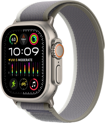 Watch Ultra 2 LTE Titan 49mm Trail Loop Grün/Grau S/M MRF33