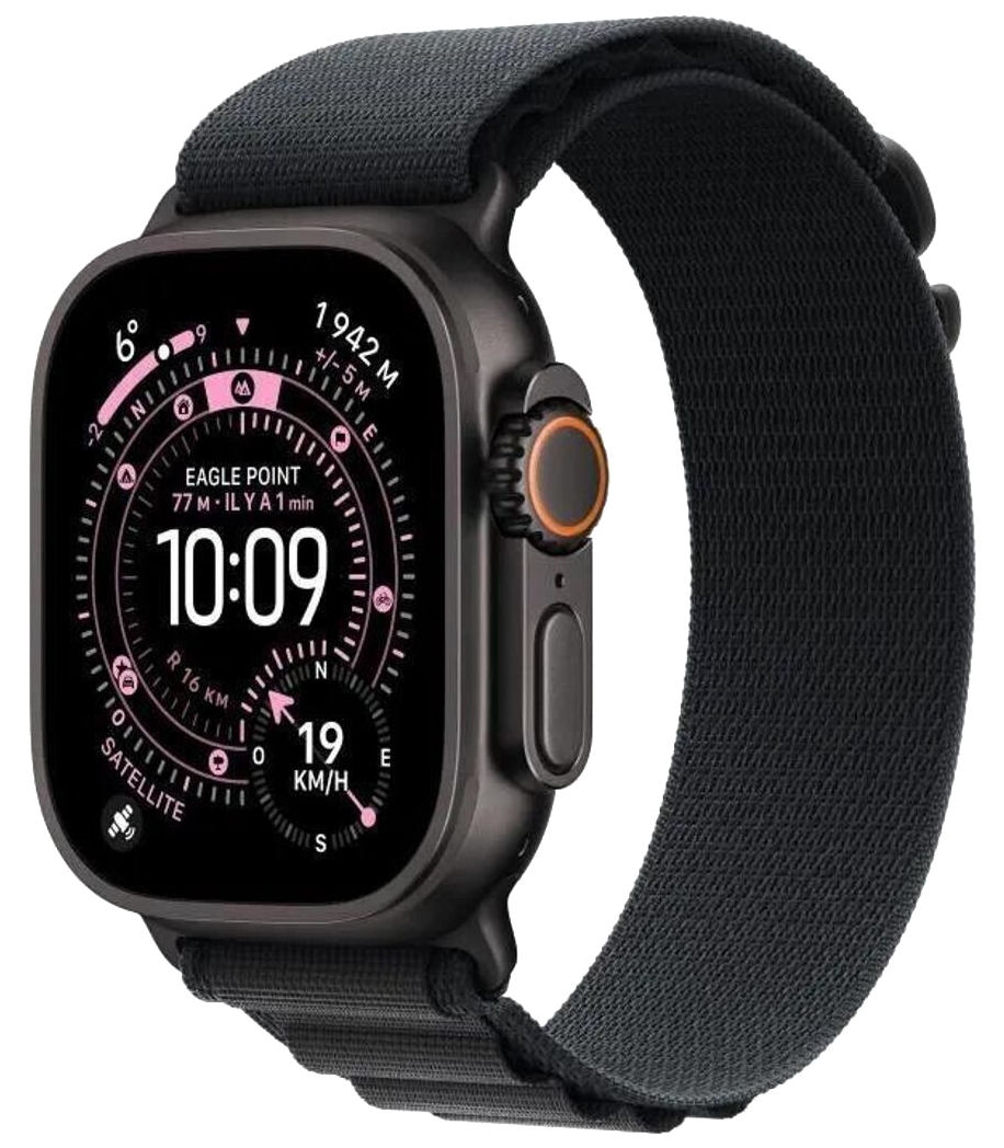 Apple Watch Ultra 3 5G Schwarz Titan 49mm Alpine Loop Schwarz M MF0V4 - Ohne Vertrag