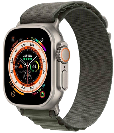 Watch Ultra LTE silber Titan 49mm Alpine Loop Green Small MNHJ3