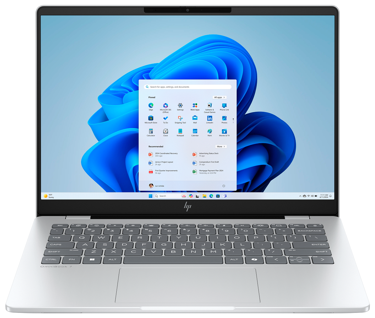 HP OmniBook 7 AI 16-ay0770ng 16" 2025 WUXGA Ultra 7 255H 32 GB / 1 TB SSD W11H QWERTZ Silber Renew - Ohne Vertrag