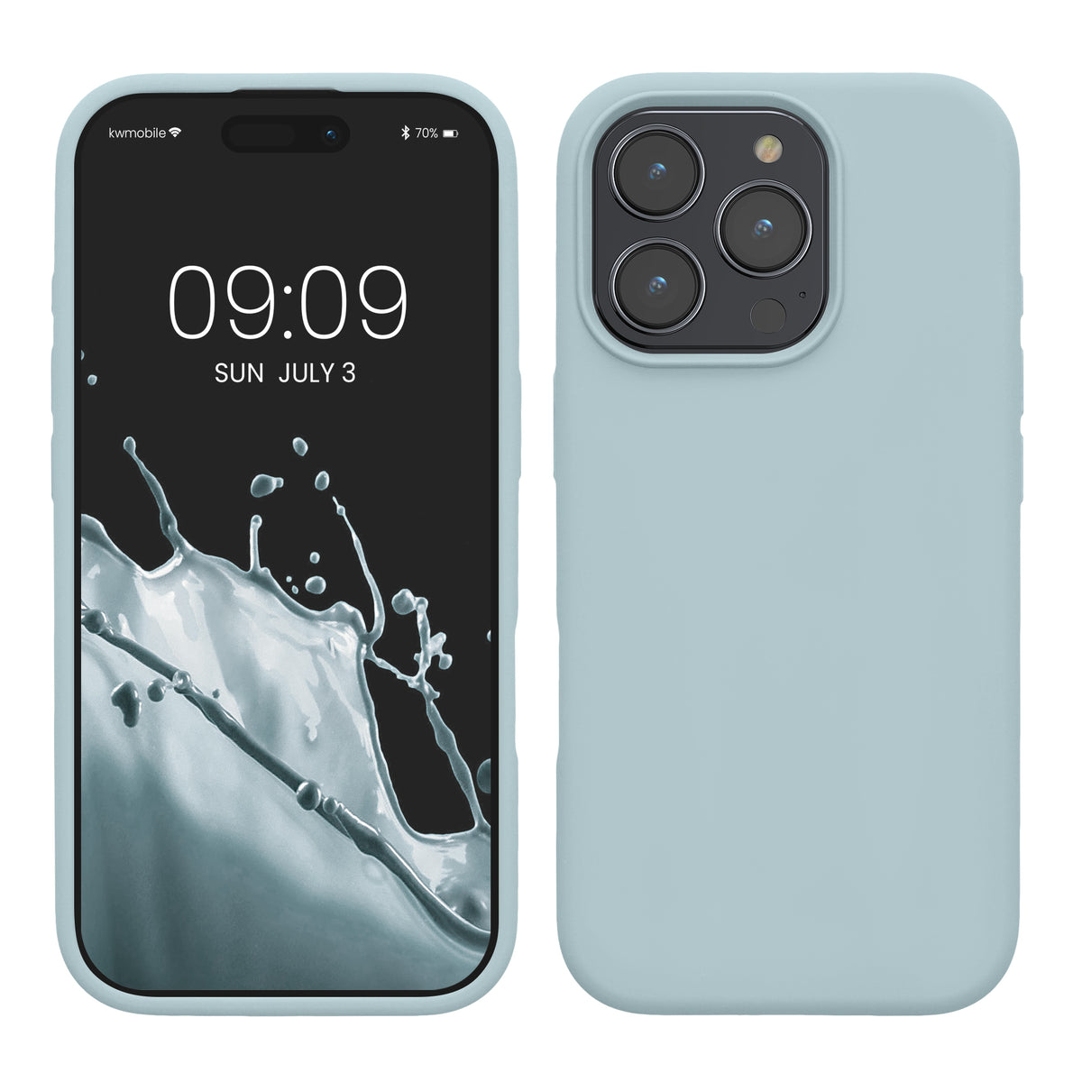 Gummierte Silikon Hülle für Apple iPhone 16 Pro Max in Cool Mint