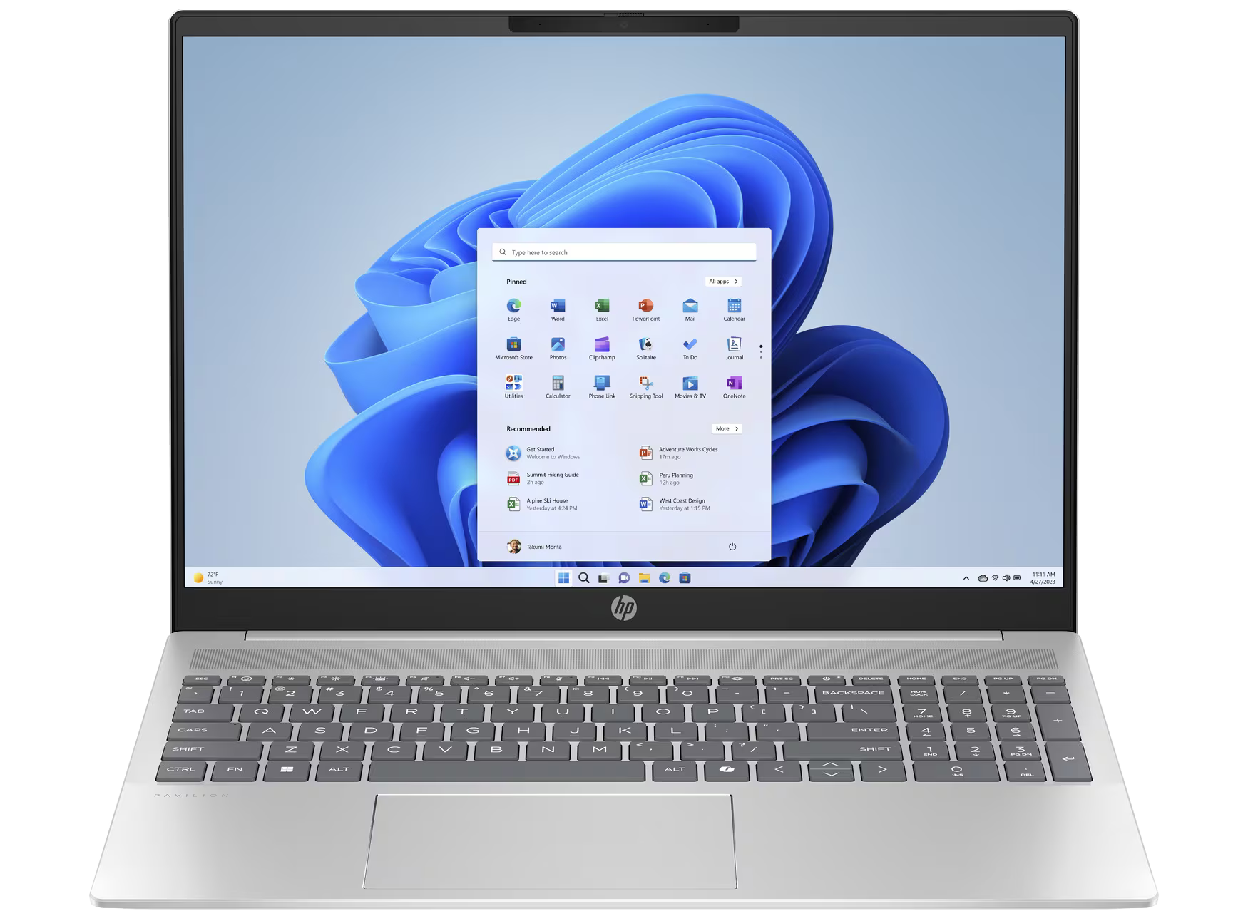 HP Pavilion 16-ag0750ng 16" 2024 WUXGA Ryzen 5 8540U 16 GB / 512 GB SSD W11H QWERTZ Silber Renew - Ohne Vertrag