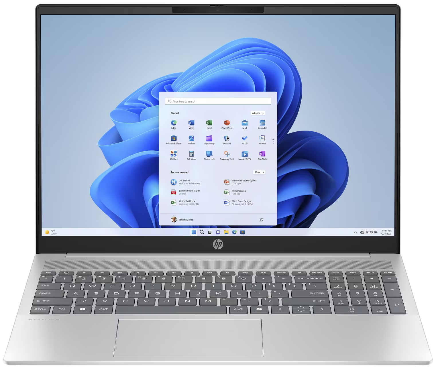 HP Pavilion 16-ag0750ng 16" 2024 WUXGA Ryzen 5 8540U 16 GB / 512 GB SSD W11H QWERTZ Silber Renew - Ohne Vertrag